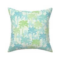 Boho Beach Tropical Palm Trees boho blue green aqua mint by Jac Slade