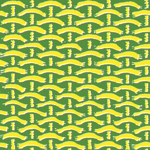 Yellow & Green Basketweave