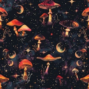 night sky mushrooms
