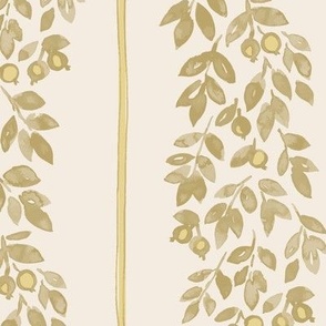 Chloe | Gold Wheat | Large (12" repeat) | Watercolor