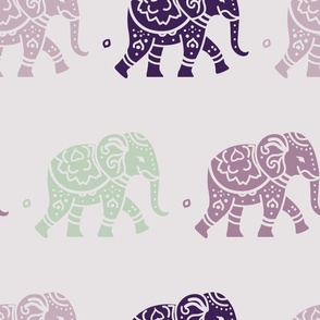 Elephant Indian Style Mauve