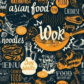 Asian food pattern