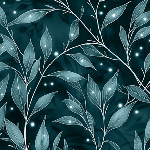 Willow Glow - Cadet Blue Wallpaper  