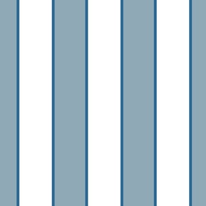 6" rep stripes blue white