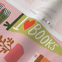 Booklover's Reading Frenzy - Pink, Large Scale