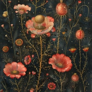 Medieval Pink Flowers