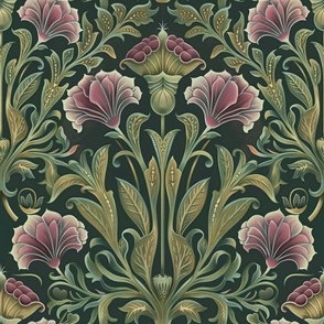 William Morris Purple Flowers