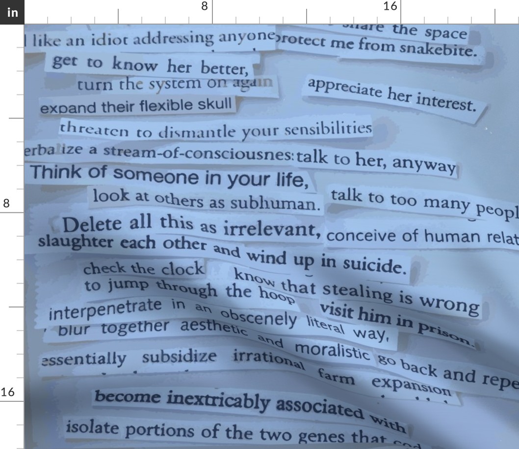 Imperitives: Phrases for collage poetry