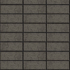 Mid-century Gray Faux Stone Horizontal Tile Wallpaper - Ideal for Kitchen, Bathroom, Laundry, Living Room