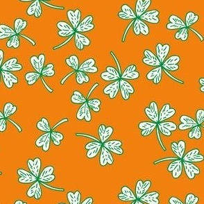 Clovers for St Patrick's Day_Orange and Green