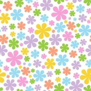 Millefleur - Colorful Flowers on White
