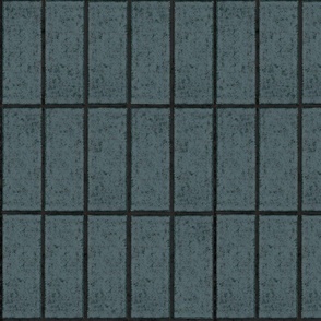 Mid-century Blue Faux Stone Vertical Tile Wallpaper - Ideal for Kitchen, Bathroom, Laundry, Living Room