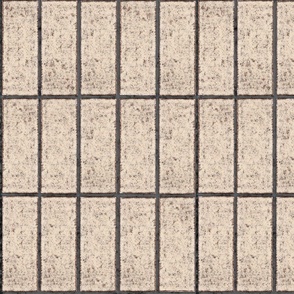 Mid-century Stone Faux Stone Vertical Tile Wallpaper - Ideal for Kitchen, Bathroom, Laundry, Living Room