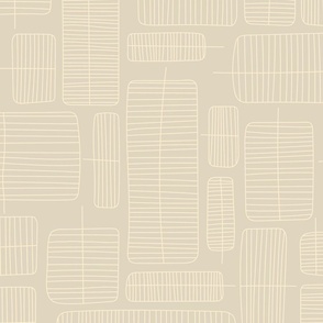 warm minimalist textured  abstract line blocks in warm cream and  pale grey beige