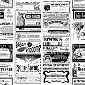 creepy halloween newspaper antique white 