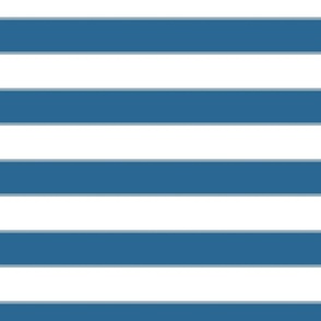 4" rep stripes white blue rev horisontal