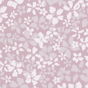 (L) Ditsy Blossoms | light lilac pink mauve | Large Scale