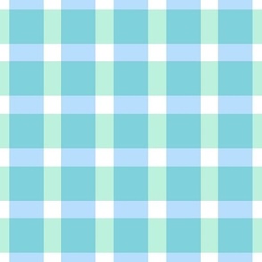 sky blue mint simple pattern checkered plaid