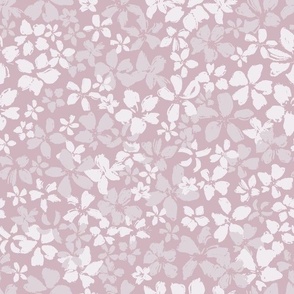 (M) Ditsy Blossoms | light lilac pink mauve | Medium Scale