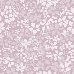 (S) Ditsy Blossoms | light lilac pink mauve | Small Scale