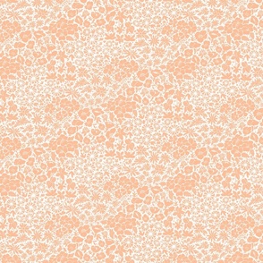 Peach Fuzz on Pale Pink // Cheerful Millefleur // Small Scale