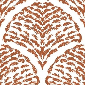 Boho Elegance: Textured Scallop, Orange, Medium