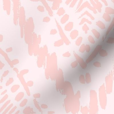 Scribbled Diamond Ikat  in pastel ballet slipper pink 