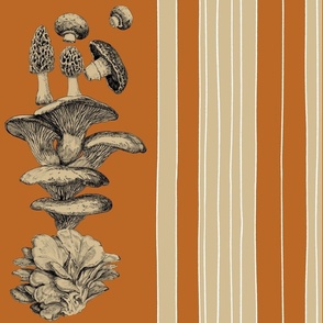 Mushroom Stripe pattern Orange copy