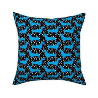 Polka Dachshunds (Black and Blue)