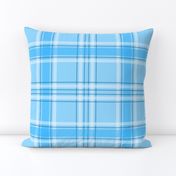 Bright snow - bright blue plaid