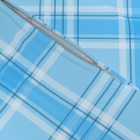 Bright snow - bright blue plaid