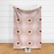 jelly donut and dots - x-large pink