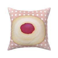 jelly donut and dots - x-large pink