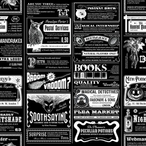 creepy halloween newspaper antique black