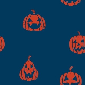  Big Laughing jack'o'lanterns  - Teal