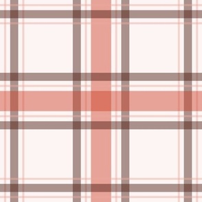 Cream and pumpkin plaid