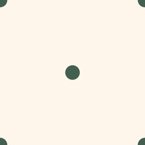 Extra Large_1.2" Cool Green Polka Dots on White Background