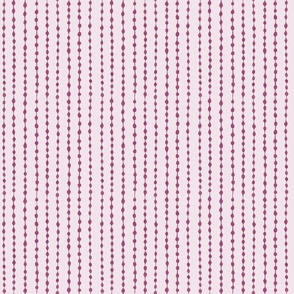 SMALL - Bubbly stripes - round beads on organic lines - string of pearls - fandango pink