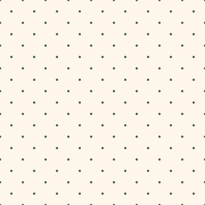 Extra Small_0.1" Cool Green Polka Dots on White Background