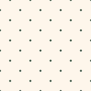 Small_0.2" Cool Green Polka Dots on White Background