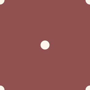 Extra Large_1.2" White Polka Dots on Red Background