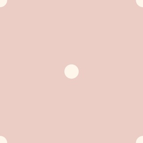 Large_0.8" White Polka Dots on Light Dusty Pink Background