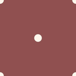 Large_0.8" White Polka Dots on Red Background