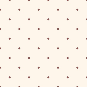 Small_0.2" Red Polka Dots on White Background