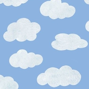 Cloudy blue sky nursery pattern