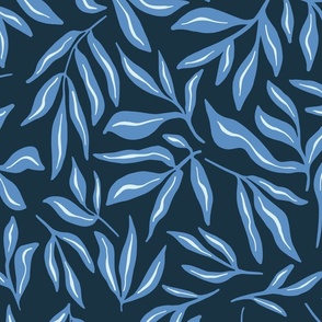 Seaweed - Under the Sea - Tropical Ocean - Boy Nursery - Deep Sea Blue