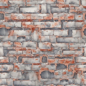 Faux Brick Textured Wallpaper