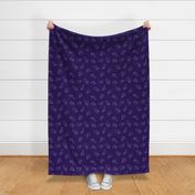 Cuttlefish swim - dark purple and white