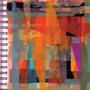 tissue collage notebook
