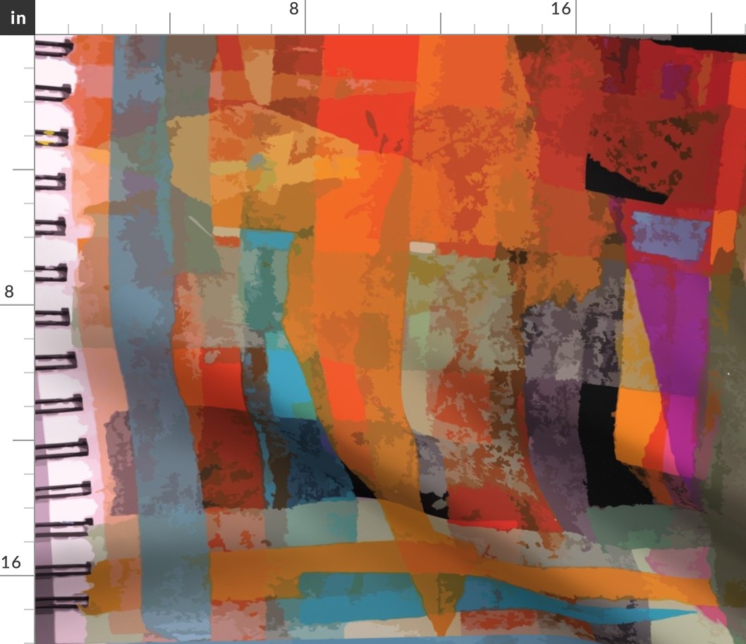 tissue collage notebook